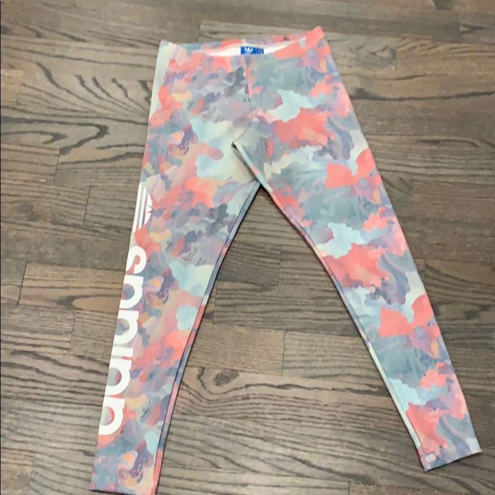 multi-colored adidas leggings